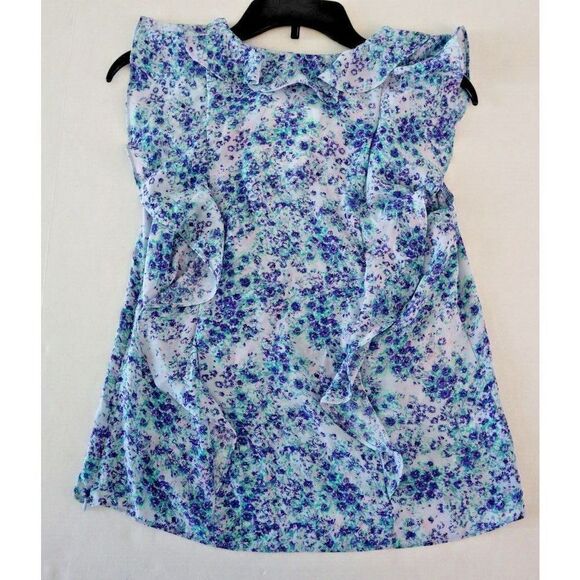 BCBGeneration Women's Sz XS Floral Print Woven Flutter Sleeve Top Blouse $68 - Picture 8 of 13